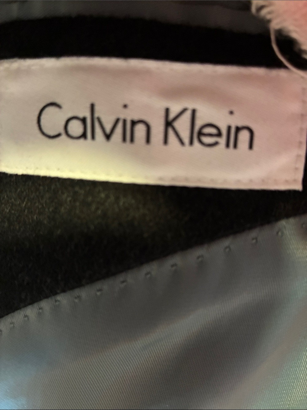 Calvin Klein Men's Black Wool and Cashmere OverCoat - Picture 3 of 8